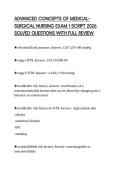 ADVANCED CONCEPTS OF MEDICAL&ndash; SURGICAL NURSING EXAM 1 SCRIPT 2026 SOLVED QUESTIONS WITH FULL REVIEW