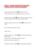 PNP401 &sol; PNH400 EXAM PREP QUESTIONS COMPLETE WITH VERIFIED ANSWERS