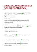 PNP401 - TEST 3 QUESTIONS COMPLETE WITH 100&percnt; VERIFIED ANSWERS