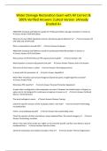 Water Damage Restoration Exam with All Correct & 100&percnt; Verified Answers &vert;Latest Version &vert;Already Graded A&plus;