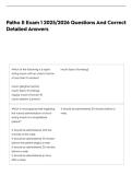 Patho II Exam 1 2025&sol;2026 Questions And Correct Detailed Answers