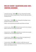 MIS 301 EXAM 1 QUESTIONS AND 100&percnt; VERIFIED ANSWERS