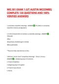 MIS 301 EXAM 1 &lpar;UT AUSTIN MCCOMBS&rpar; COMPLETE 138 QUESTIONS AND 100&percnt; VERIFIED ANSWERS
