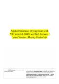 Applied Structural Drying Exam with All Correct & 100&percnt; Verified Answers &vert;Latest Version &vert;Already Graded A&plus; 