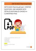 EMT-B AAOS Final Actual Exam 1 VERIFIED  QUESTIONS  AND ANSWERS WITH  DETAILED RATIONALES GRADED A&plus;  GUARANTEED PASS  