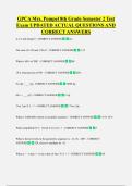 GPCA Mrs&period; Pompel 8th Grade Semester 2 Test  Exam UPDATED ACTUAL QUESTIONS AND  CORRECT ANSWERS