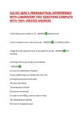 CLS 301 QUIZ 5-PREANALYTICAL INTERFERENCE WITH LABORATORY TEST QUESTIONS COMPLETE WITH 100&percnt; VERIFIED ANSWERS