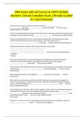 WRT Exam with all Correct & 100&percnt; Verified Answers &vert;Actual Complete Exam &vert;Already Graded A&plus; &lpar;Just Released&rpar;