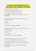 CSA Part 2 Exam UPDATED ACTUAL  QUESTIONS AND CORRECT ANSWERS