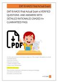 EMT-B AAOS Final Actual Exam 4 VERIFIED  QUESTIONS  AND ANSWERS WITH  DETAILED RATIONALES GRADED A&plus;  GUARANTEED PASS    