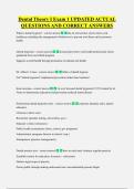 Dental Theory I Exam 1 UPDATED ACTUAL  QUESTIONS AND CORRECT ANSWERS