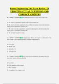 Power Engineering 3A1 Exam Review '23  UPDATED ACTUAL QUESTIONS AND  CORRECT ANSWERS