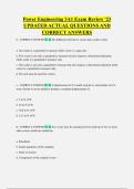 Power Engineering 3A1 Exam Review '23  UPDATED ACTUAL QUESTIONS AND  CORRECT ANSWERS