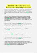 CHDA Exam Prep UPDATED ACTUAL  QUESTIONS AND CORRECT ANSWERS