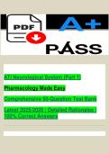 Full Test Bank for ATI Neurological System Pharmacology Made Easy &lpar;Part 1 OF PART 2&rpar;&semi; 50 Comprehensive Questions & Detailed Rationales&semi; Updated 2026 Version PDF DOWNLOAD