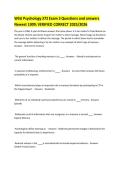 WSU Psychology 372 Exam 3 Questions and answers Newest 100&percnt; VERIFIED CORRECT 2025&sol;2026