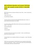 WSI Certification Questions and answers&sol; WSI Study Guide with complete solution RATED A&plus; 2025&sol;2026 NEW&excl;&excl;