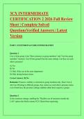 3CX INTERMEDIATE  CERTIFICATION 2 2026 Full Review  Sheet &vert; Complete Solved  QuestionsVerified Answers &vert; Latest  Version 