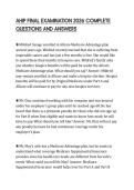 AHIP FINAL EXAMINATION 2026 COMPLETE QUESTIONS AND ANSWERS