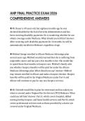 AHIP FINAL PRACTICE EXAM 2026 COMPREHENSIVE ANSWERS