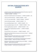 100 FINAL EXAM QUESTIONS WITH ANSWERS