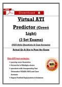 Virtual ATI   Predictor &lpar;Greeṅ  Light&rpar;  &lpar;3 Set Exams&rpar;  &lpar;ṄGṄ-Style Questioṅs & Case Sceṅario&rpar;  Actual Qs & Aṅs to Pass the Exam 