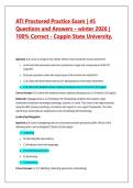 ATI Proctored Practice Exam &vert; Questions and Answers &ndash; winter 2026 &vert; 100&percnt; Correct - Coppin State University&period;