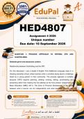HED4807 Assignment 4 &lpar;COMPLETE ANSWERS&rpar; 2026 - DUE 10 September 2026