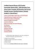 Certified Financial Planner &lpar;CFP&rpar; Practice  Examination Newest 2025 &ndash; 2026 Questions From  Actual Exams Complete 100 Questions And Correct  Detailed Answers &lpar;Verified Answers&rpar; &vert;Already  Graded A&plus;&vert;&vert;Brand New&excl;&excl;