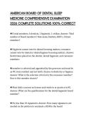 AMERICAN BOARD OF DENTAL SLEEP MEDICINE COMPREHENSIVE EXAMINATION 2026 COMPLETE SOLUTIONS 100&percnt; CORRECT