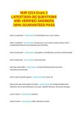 NUR 2214 Exam 2 LATEST2025-26- QUESTIONS AND VERIFIED ANSWERS 100- GUARANTEED PASS&period;