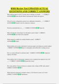 RMO Review Test UPDATED ACTUAL  QUESTIONS AND CORRECT ANSWERS