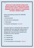 DEVICE RAC EXAM &vert;&vert;VERIFIED EXAM&excl;&excl;&vert;&vert; MOST  RECENT EXAM ACTUAL COMPLETE REAL EXAM  QUESTIONS AND CORRECT ANSWERS &lpar;VERIFIED  ANSWERS&rpar; ALREADY GRADED A&plus; &vert; GUARANTEED  SUCCESS&excl;&excl; &vert; NEWEST EXAM&excl;&excl;&excl;