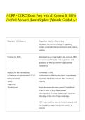 ACRP - CCRC Exam Prep with all Correct & 100&percnt; Verified Answers &vert;Latest Update &vert;Already Graded A&plus;