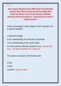 ICC General Requirements &lpar;GR&rpar; Exam Prep &vert;&vert;Verified  Exam&excl;&excl;&vert;&vert; Most Recent Exam Actual Complete Real  Exam Questions And Correct Answers &lpar;Verified  Answers&rpar; Already Graded A&plus; &vert; Guaranteed Success&excl;&excl; &vert;  Newest Exam&excl;&excl;&excl;