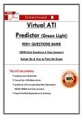 Virtual ATI   Predictor &lpar;Green Light&rpar;  900&plus; QUEṢTIONṢ BANK  &lpar;NGN-Ṣtyle Queṣtionṣ & Caṣe Ṣcenario&rpar;  Actual Qṣ & Anṣ to Paṣṣ the Exam 