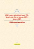 HESI Dosage Calculations Exam 2026&colon; Complete Practice Questions with Answers &vert; HESI Drug Calculations Review