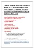 California Electrician Certification Examination Newest 2025 &ndash; 2026 Questions From Actual  Exams Complete 100 Questions And Correct  Detailed Answers &lpar;Verified Answers&rpar; &vert;Already  Graded A&plus;&vert;&vert;Brand New&excl;&excl;