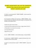BUSINESS MANAGEMENT AND LAW FOR COMMERCIAL CONTRACTORS EXAM REVIEW QUESTIONS WITH CORRECT ANSWERS 2025-2026