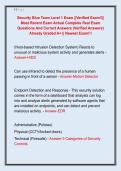 Security Blue Team Level 1 Exam &vert;&vert;Verified Exam&excl;&excl;&vert;&vert;  Most Recent Exam Actual Complete Real Exam  Questions And Correct Answers &lpar;Verified Answers&rpar;  Already Graded A&plus; &vert;&vert; Newest Exam&excl;&excl;&excl; 