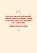 WGU D440 NUTRITION  PACKAGE DEAL