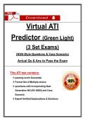 Virtual ATI   Predictor &lpar;Green Light&rpar;  &lpar;3 Set Exams&rpar;  &lpar;NGN-Style Questions & Case Scenario&rpar;  Actual Qs & Ans to Pass the Exam