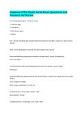 Alabama OTPC Study Cards Exam Questions and Answers Verified A&plus;