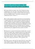 AP STATS ACTUAL EXAM PAPER 2026 QUESTIONS WITH SOLUTIONS GRADED A&plus;