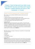 Category 3 Non-Cab Operated Crane Safety Actual Exam 2026&sol;2027 Questions and Elaborated Complete Solutions &vert; Complete Questions and Answers &vert; Pass Guaranteed - A&plus; Graded