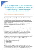CLPNA JURISPRUDENCE Actual Exam 2026&sol;2027 Questions and All Correct Answers &vert; 100&percnt; Solved and Guaranteed Success &vert; Complete Questions and Answers &vert; Pass Guaranteed - A&plus; Graded