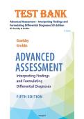 Test Bank For Advanced Assessment &ndash; Interpreting Findings and Formulating Differential Diagnoses  5th Edition BY Goolsby & Grubbs&period; ISBN &colon;978-1719645935&period; Latest Edition&period;