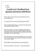 Crossfit Level 1 Handbook Exam Questions And Answers 2026 Review