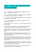EXAM 1 - TEXAS PT RULES QUESTIONS WITH ACCURATE ANSWERS