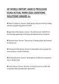 AP WORLD HISTORY AMSCO PROLOGUE EXAM ACTUAL PAPER 2026 QUESTIONS SOLUTIONS GRADED A&plus;